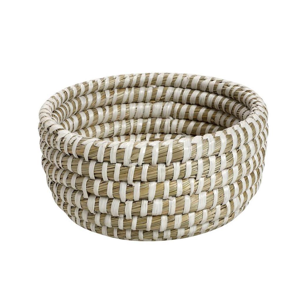 ESPIEL – JUTE ROUND BASKET BEIGE 25 x 13 CM