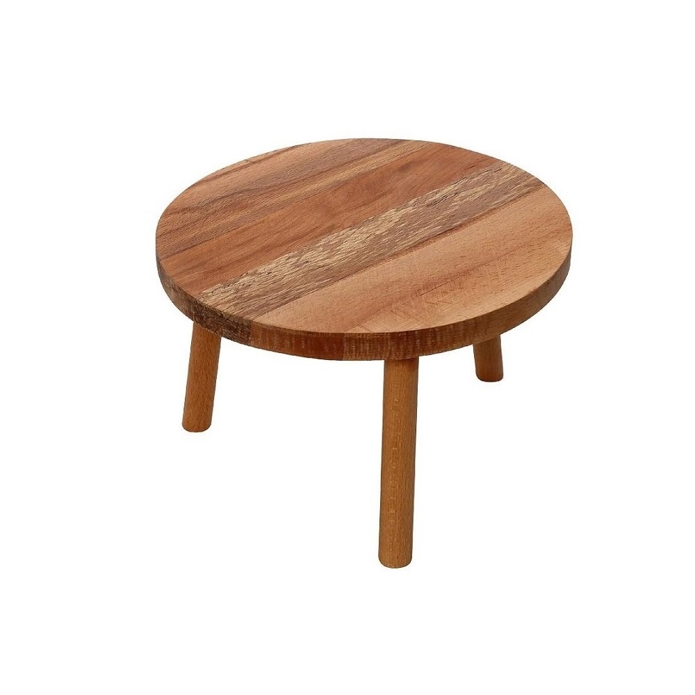 ESPIEL – ROUND WOODEN STAND WITH FEET 25 x 25 x 15 CM