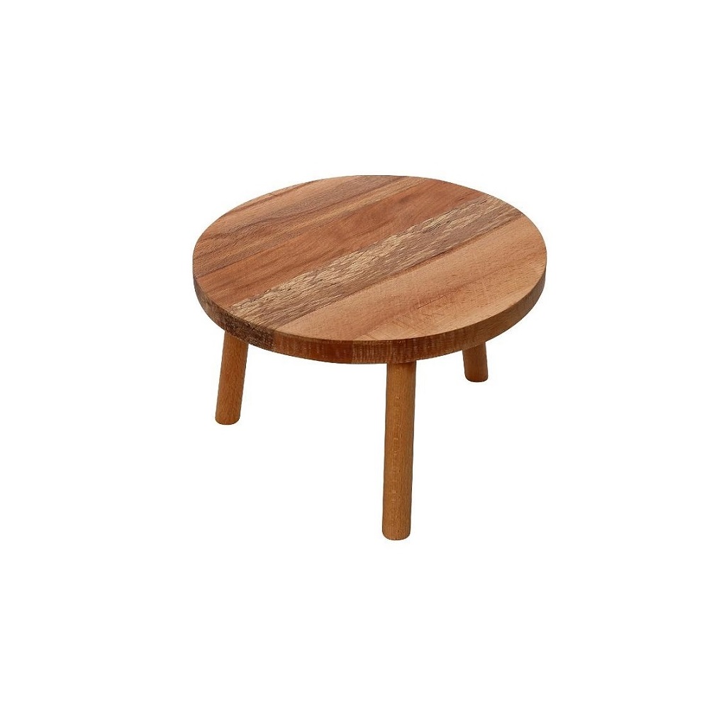 ESPIEL – ROUND WOODEN STAND WITH FEET 15 x 15 x 10 CM