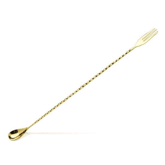 LUMIAN – TRIDENT FORK BAR SPOON 40 CM GOLD