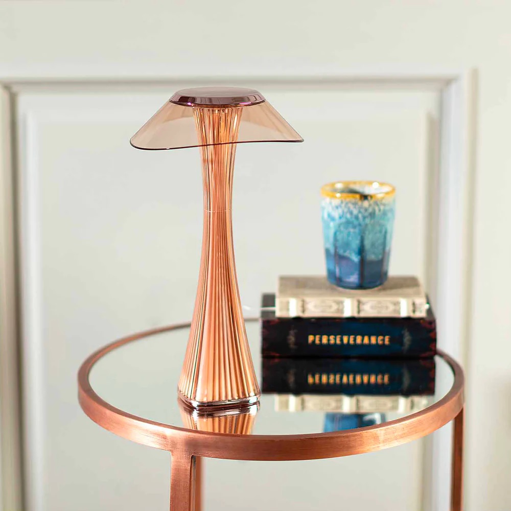 LE COQ – ASTREO LED COPPER TABLE LAMP PLISSE – ACRYLIC / ABS / 3 WATT