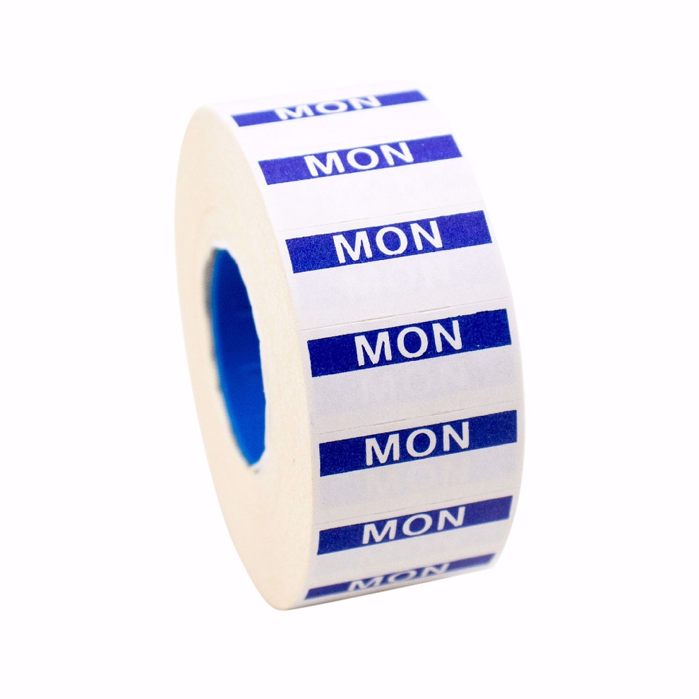 NCCO – 1-LINE REMOVABLE/FREEZABLE LABEL MONDAY FOR KENDO GUN / 1500 LABELS 26x12MM