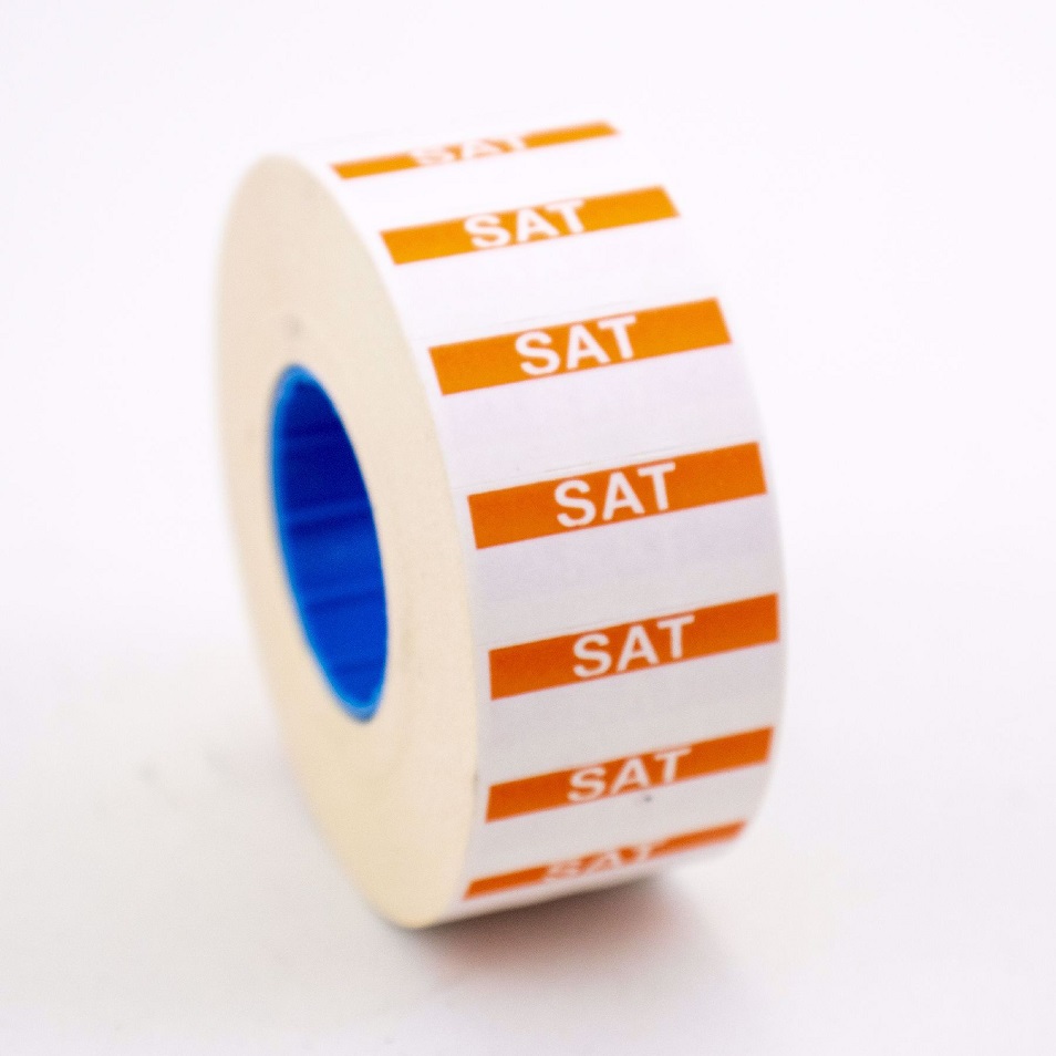 NCCO – 1-LINE REMOVABLE/FREEZABLE LABEL SATURDAY FOR KENDO GUN / 1500 LABELS 26x12MM