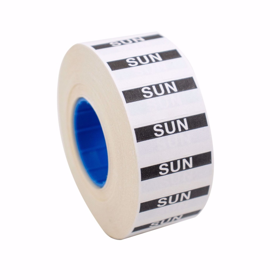 NCCO – 1-LINE REMOVABLE/FREEZABLE LABEL SUNDAY FOR KENDO GUN / 1500 LABELS 26x12MM