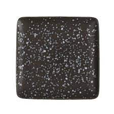 ESPIEL – ARTISTI DESSERT PLATE SQUARE 21×21 CM BLACK DOTS