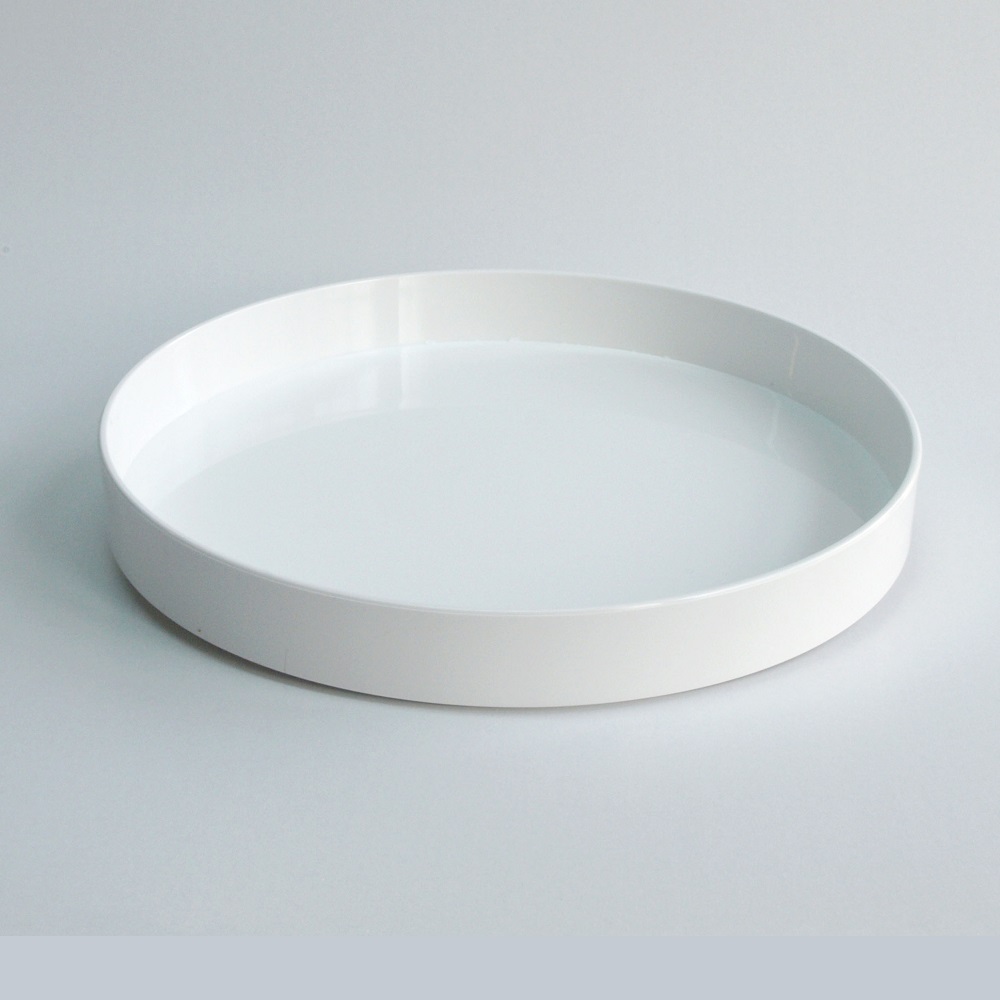 MAK – MELAMINE SERVING NON SLIP TRAY ROUND 35 CM WHITE