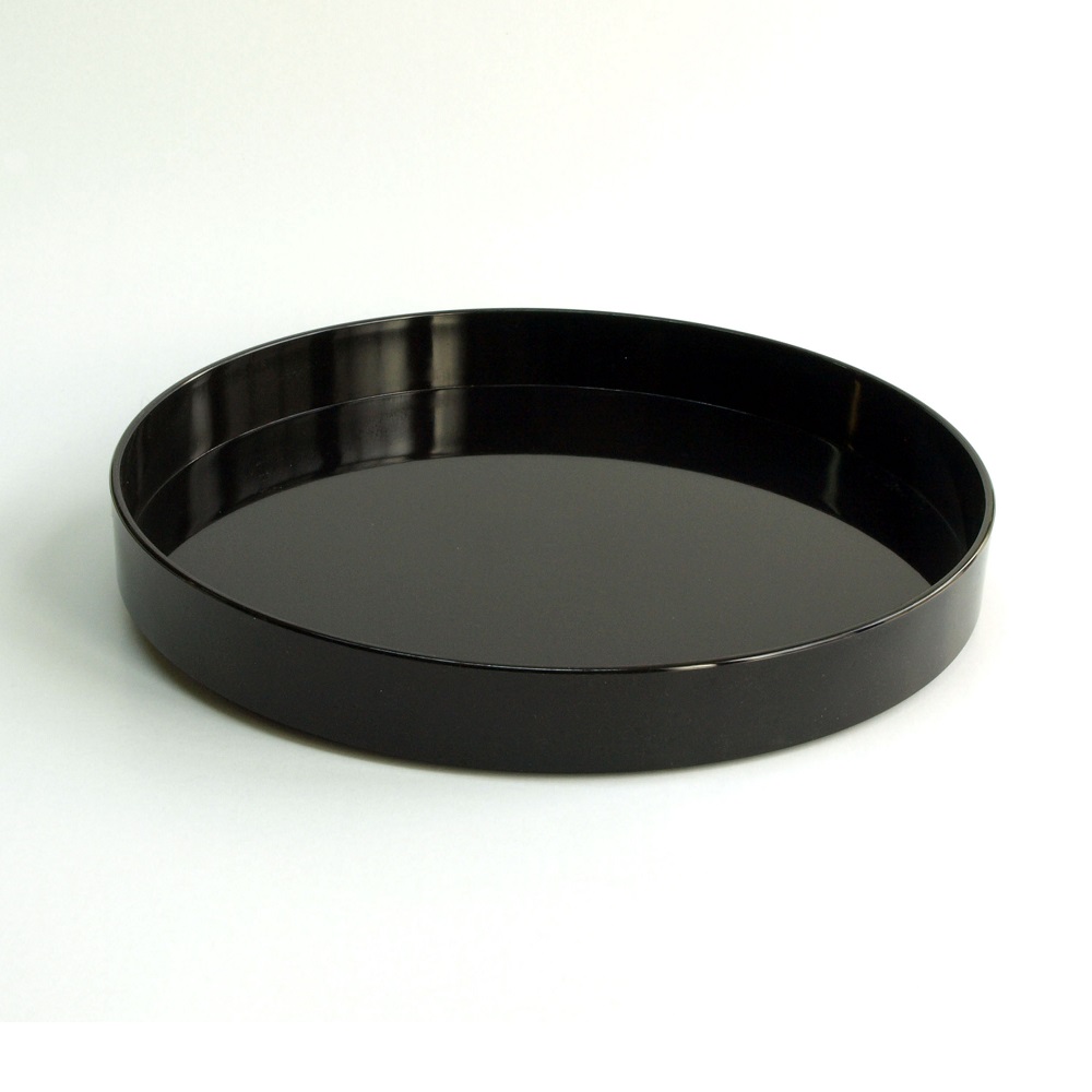 MAK – MELAMINE SERVING NON SLIP TRAY ROUND 35 CM BLACK