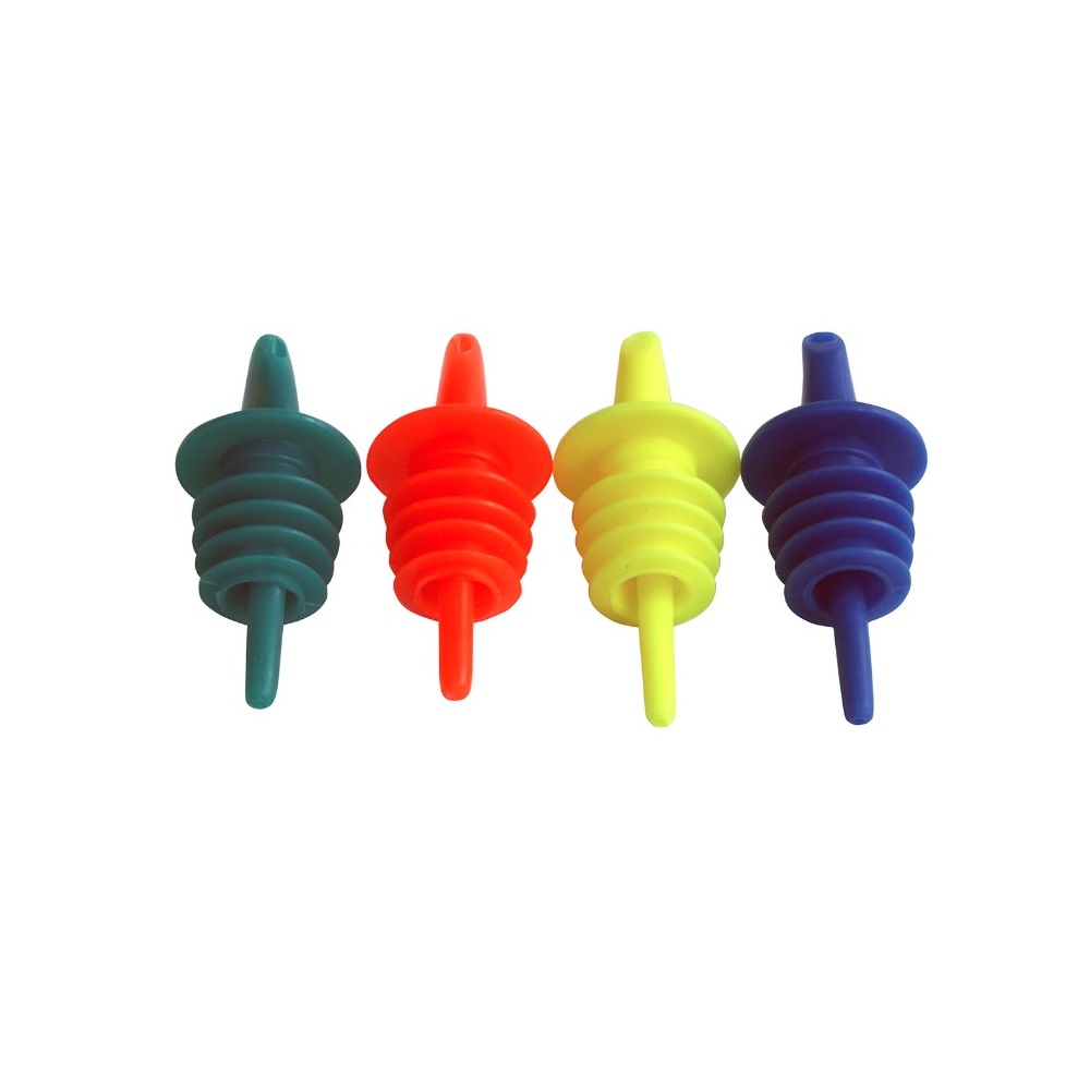 FREE FLOW POURER PLASTIC SET OF 4 MIX COLORS