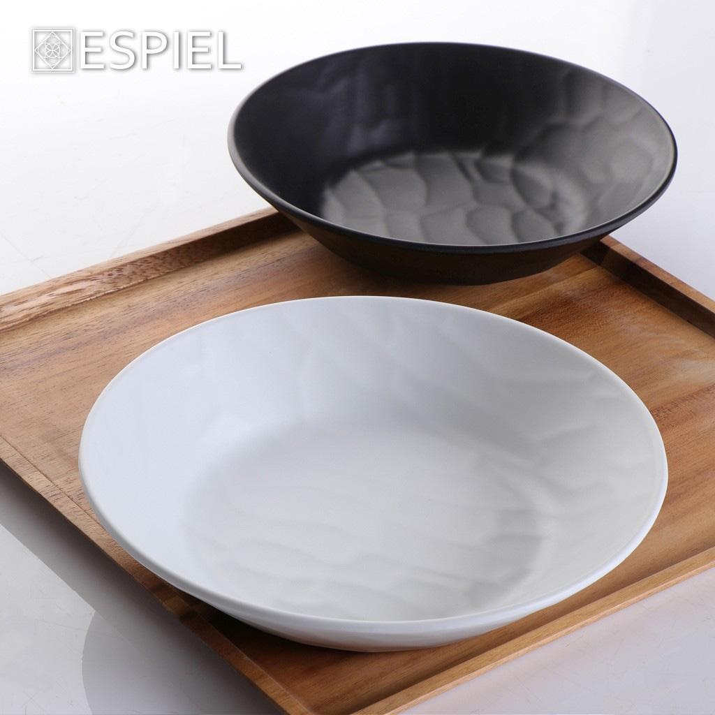 ESPIEL – WAVY MATTE BLACK BOWL 19 x 6 CM