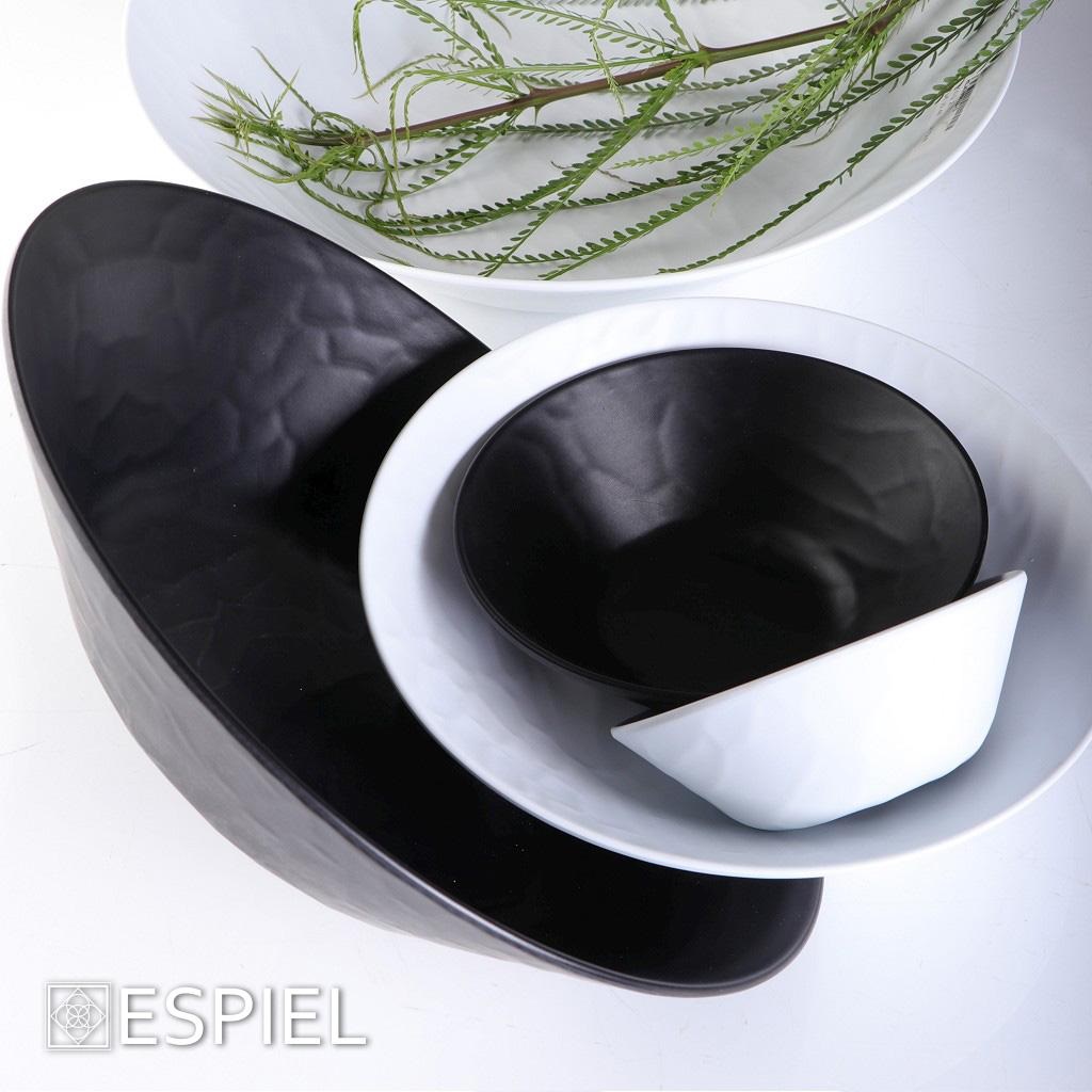 ESPIEL – WAVY MATTE BLACK BOWL 19 x 6 CM