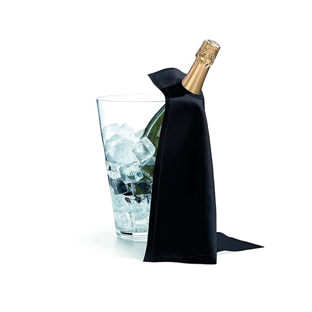 NOV – CHAMPAGNE TOWEL BLACK 50×50 CM WITH HOLE