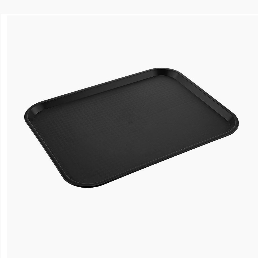 ANTI-SLIP RECTANGULAR TRAY 65×45 CM BLACK