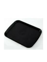 ANTI-SLIP RECTANGULAR TRAY 41×31 CM BLACK