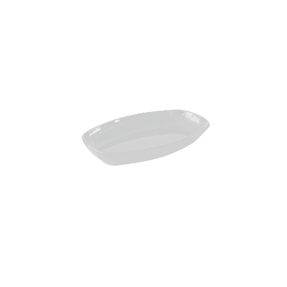 PLASTIC OVAL PLATTER WHITE 17 CM