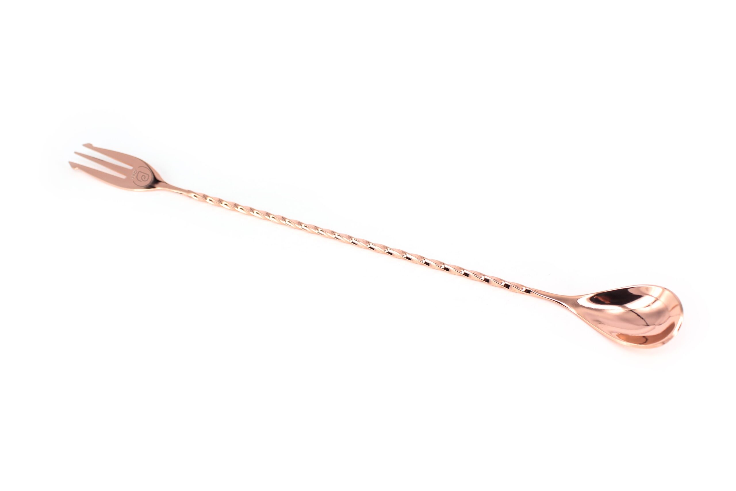 XP – BAR SPOON WITH FORK END COPPER 30 CM