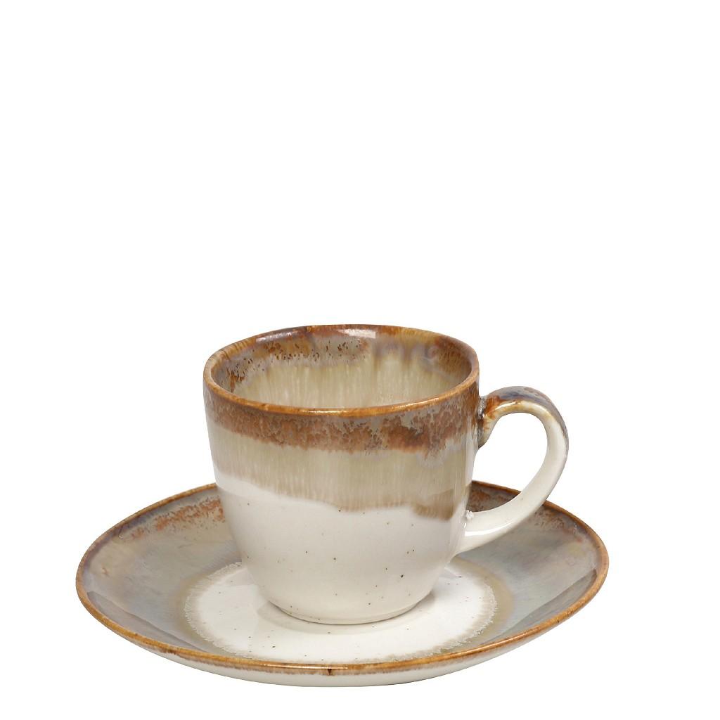 ESPIEL – REACT. BEIGE ESSENTIALS ESPRESSO CUP  SAUCER 90 ML