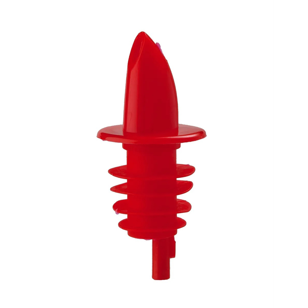 THE BARS – FREE FLOW POURER RED PLASTIC – SET OF 12