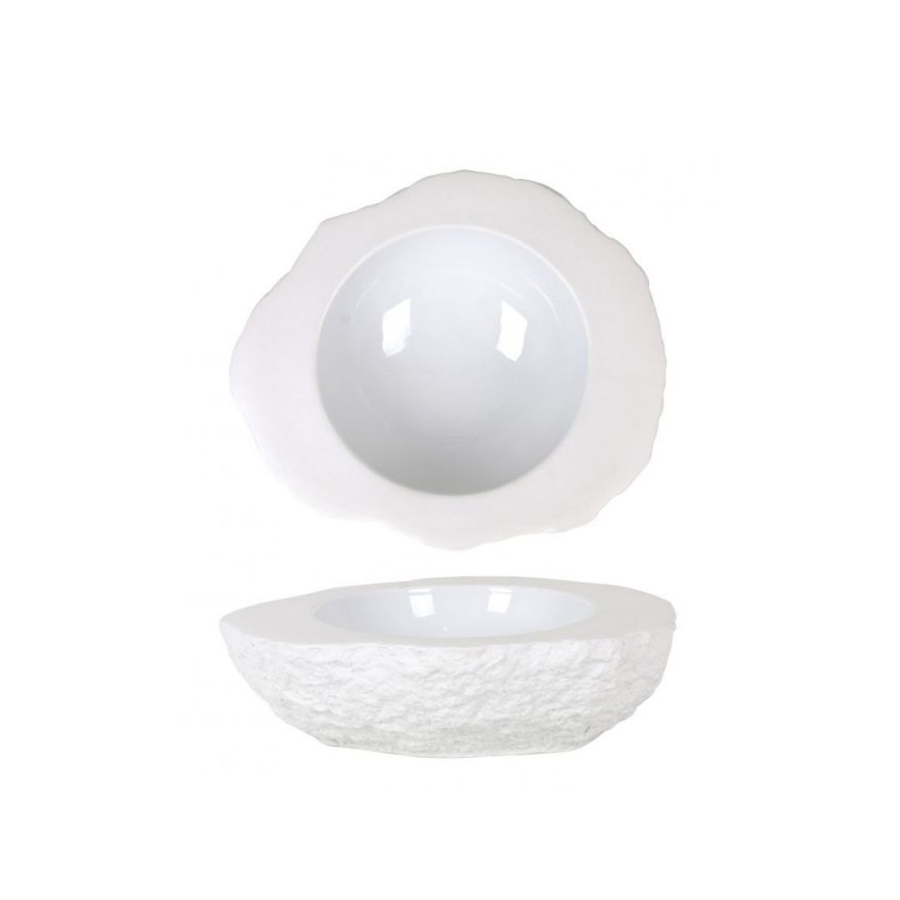 VIEJO – WHITE CANTABRO PRESENTATION BOWL ORGANIC SHAPE 23 X 20 X 7 CM