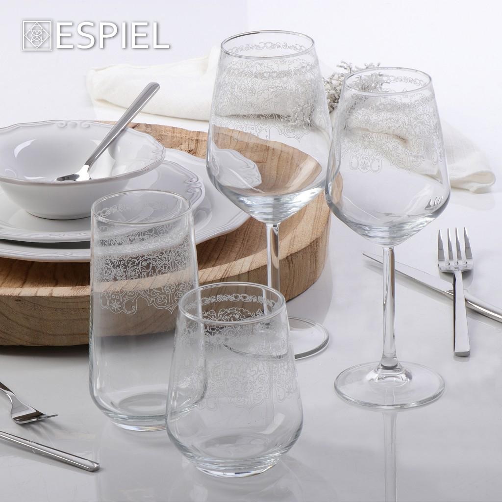 ESPIEL – HELEN GLASS WITH ENRAVED FINISH HB 470 ML