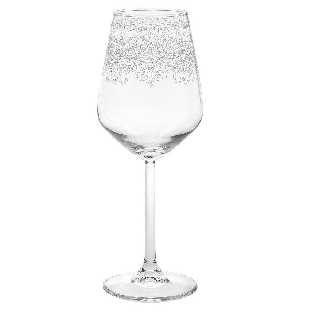 ESPIEL – HELEN WINE GLASS WITH ENRAVED FINISH 490 ML