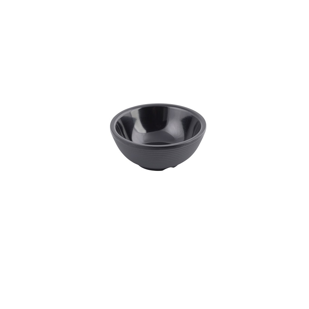 TC – RIBBED RAMEKIN BLACK 2 OZ / 60 ML