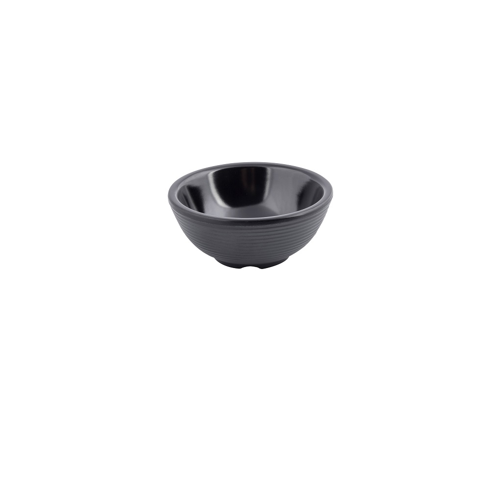 TC – RIBBED RAMEKIN BLACK 3 OZ / 90 ML