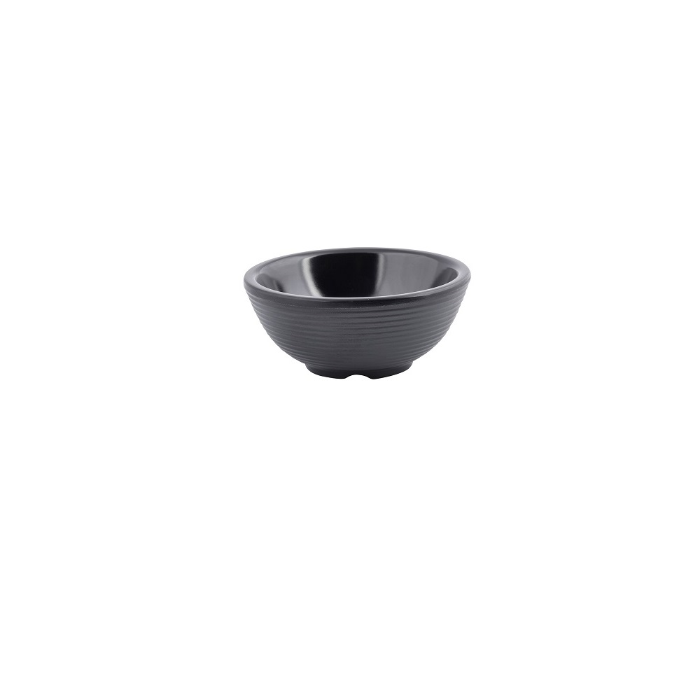 TC – RIBBED RAMEKIN BLACK 3 OZ / 90 ML