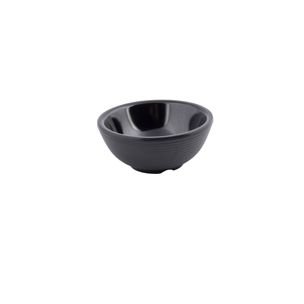 TC – RIBBED RAMEKIN BLACK 4 OZ / 120 ML