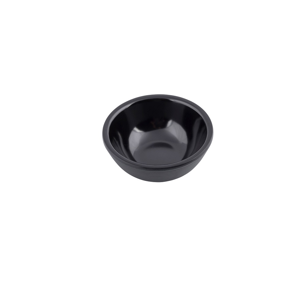 TC – RIBBED RAMEKIN BLACK 4 OZ / 120 ML