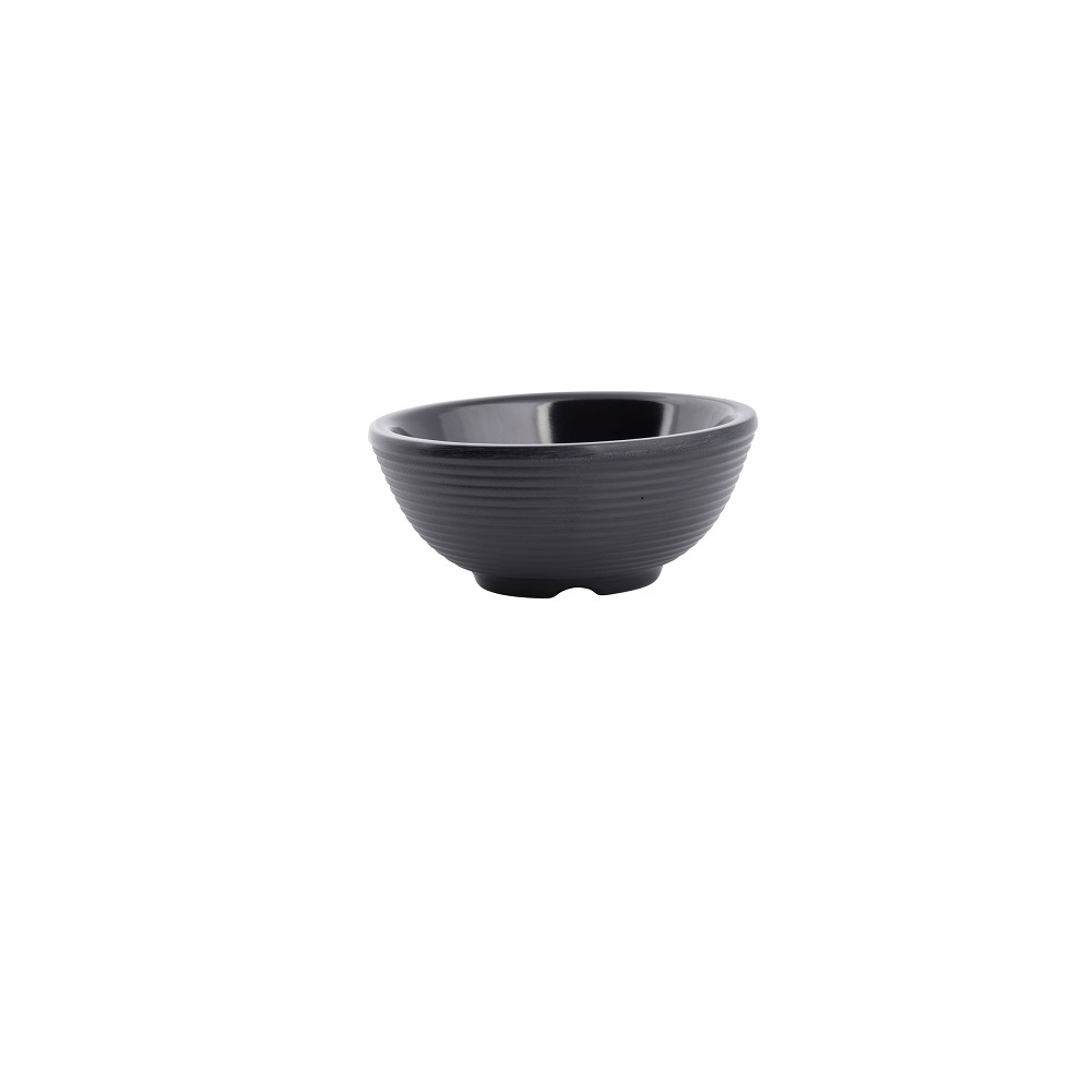 TC – RIBBED RAMEKIN BLACK 4 OZ / 120 ML