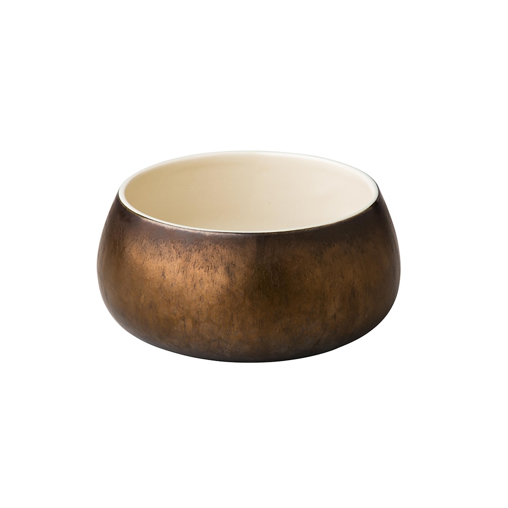 RAW – CURVED BOWL METALLIC GOLD 15 x 7.5 CM