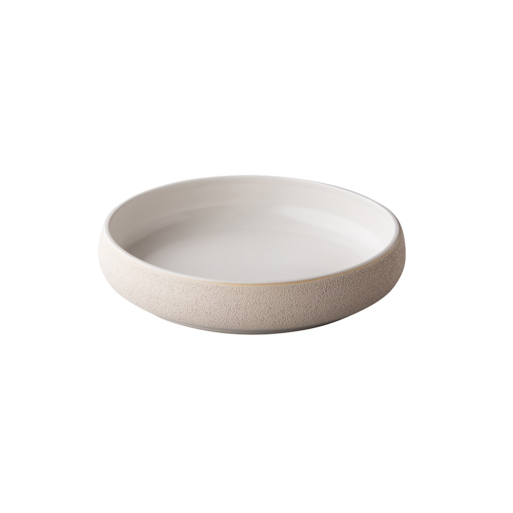 RAW – CURVED BOWL VULCANIC WHITE 19.5 x 6.7 CM