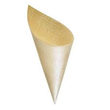 LEONE – MAXI WOODEN CONE Ø7 x 19.5 CM – 50 PCS