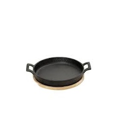 ESPIEL – CAST IRON ROUND PAN 20 CM WITH WOOD BOARD