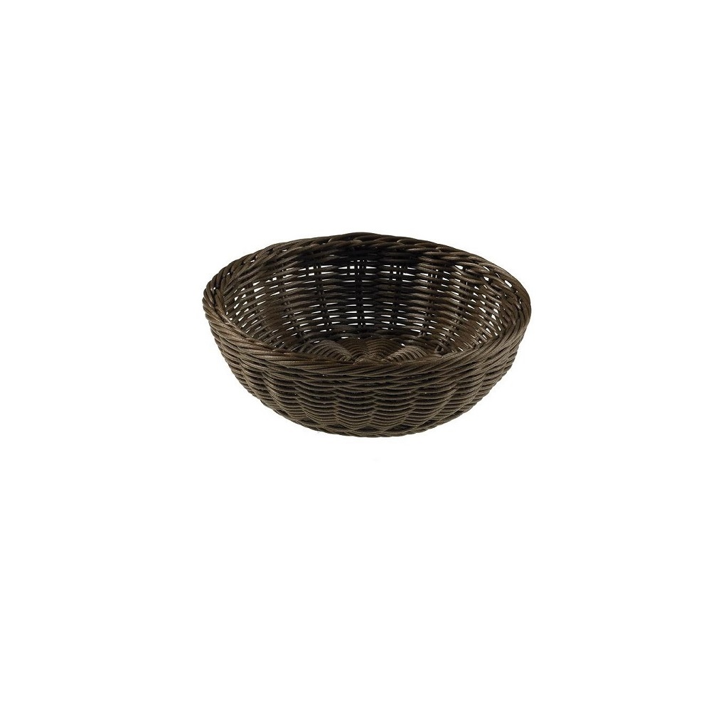 LEONE – CACAO VOGUE RATTAN ROUND BREAD BASKET 20 x 6.5 CM