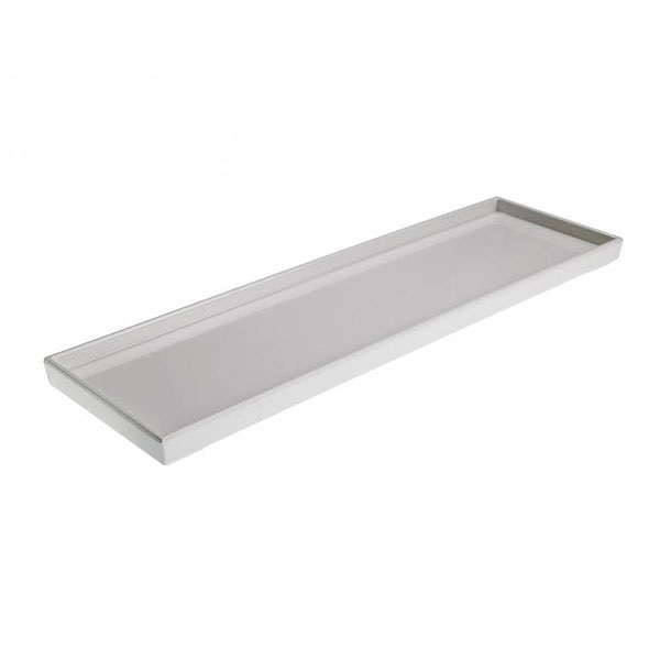 LEONE – WHITE MELAMINE RECTANGULAR TRAY 57 x 17 x 2.5 CM