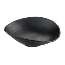 LEONE – BLACK MELAMINE OVAL BOWL 18x15x5.5 CM