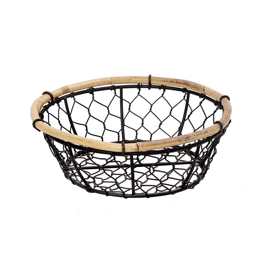 ESPIEL – ROUND WIRE BASKET 21.5 x 7 CM