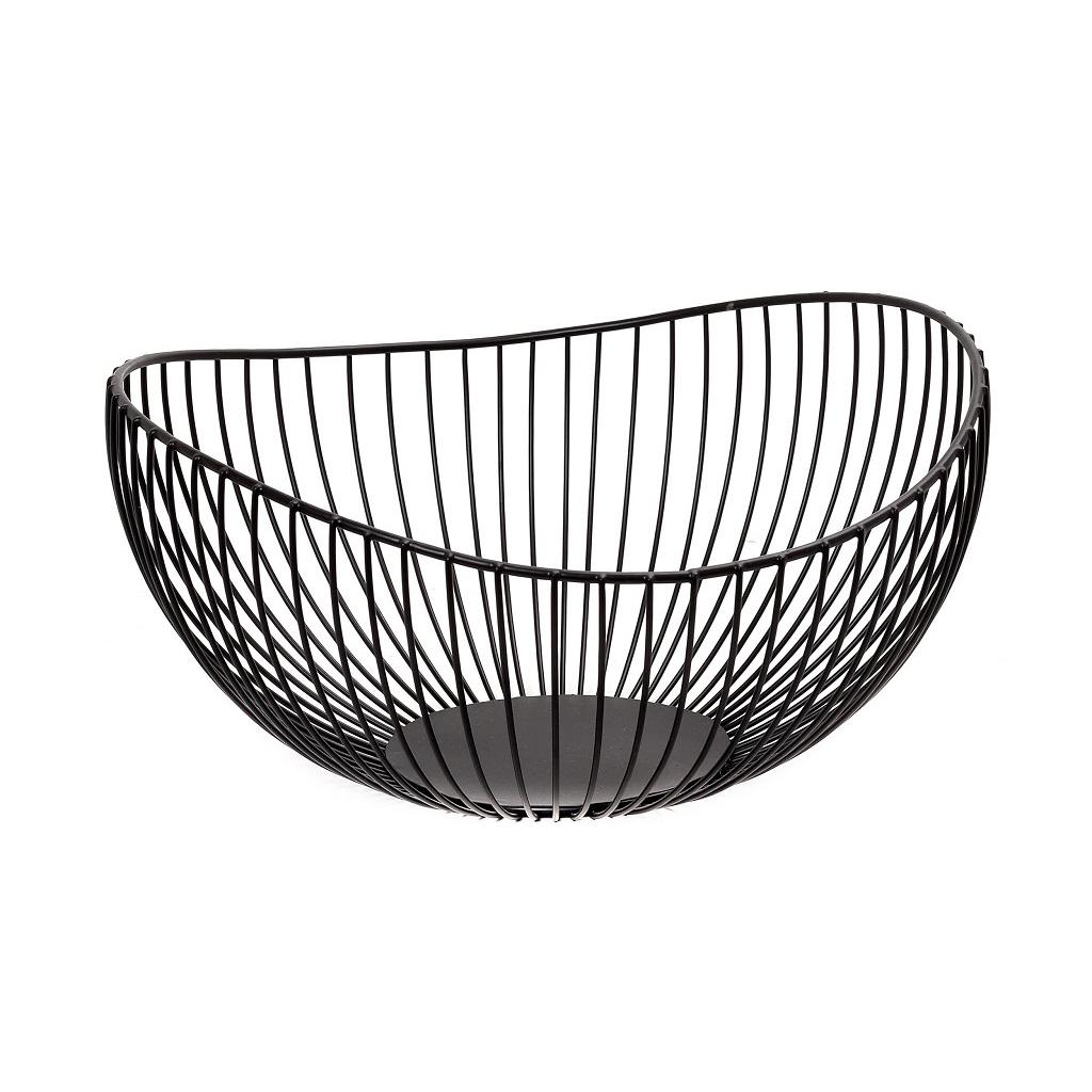 ESPIEL – WIRE BASKET METAL BLACK ROUND 38 CM