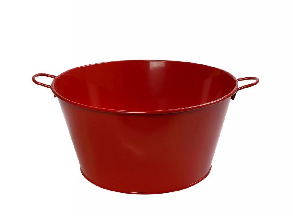 ESPIEL – METAL OVAL CHAMPGANE BUCKET RED 36 CM