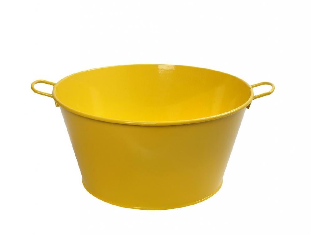 ESPIEL – METAL OVAL CHAMPGANE BUCKET YELLOW 36 CM