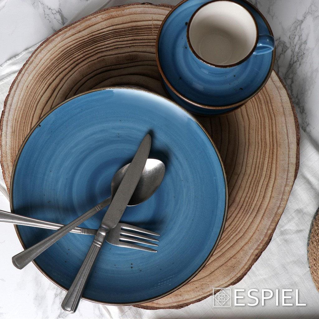 ESPIEL – TERRA BLUE FLATE PLATE 24 CM