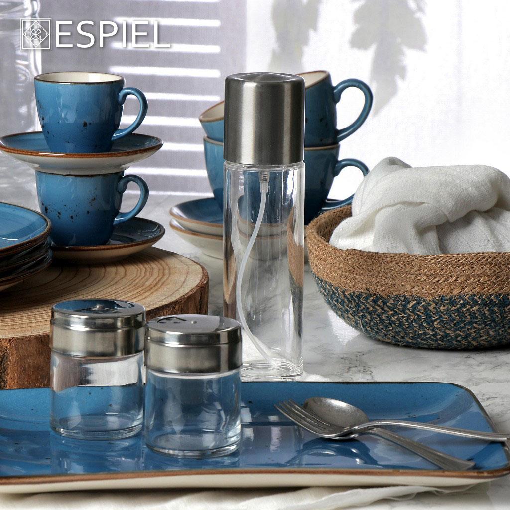 ESPIEL – TERRA BLUE ESPRESSO CUP  SAUCER 90 ML