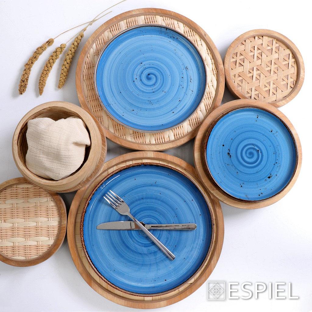 ESPIEL – STEP PRESENTATION TERRA BLUE PLATE 21 CM