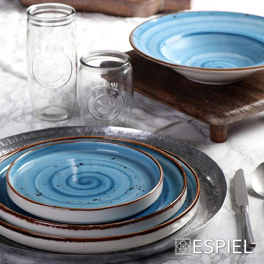 ESPIEL – STEP PRESENTATION TERRA BLUE PLATE 21 CM