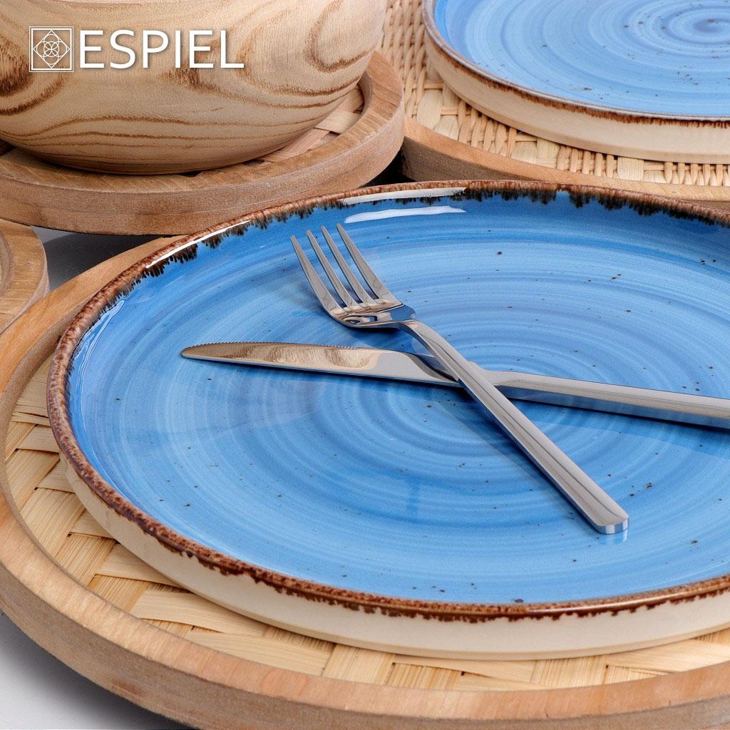 ESPIEL – STEP PRESENTATION TERRA BLUE PLATE 21 CM