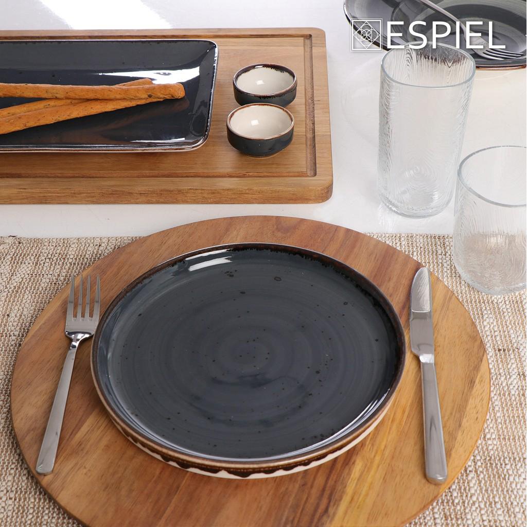 ESPIEL – STEP PRESENTATION TERRA GREY PLATE 26 CM