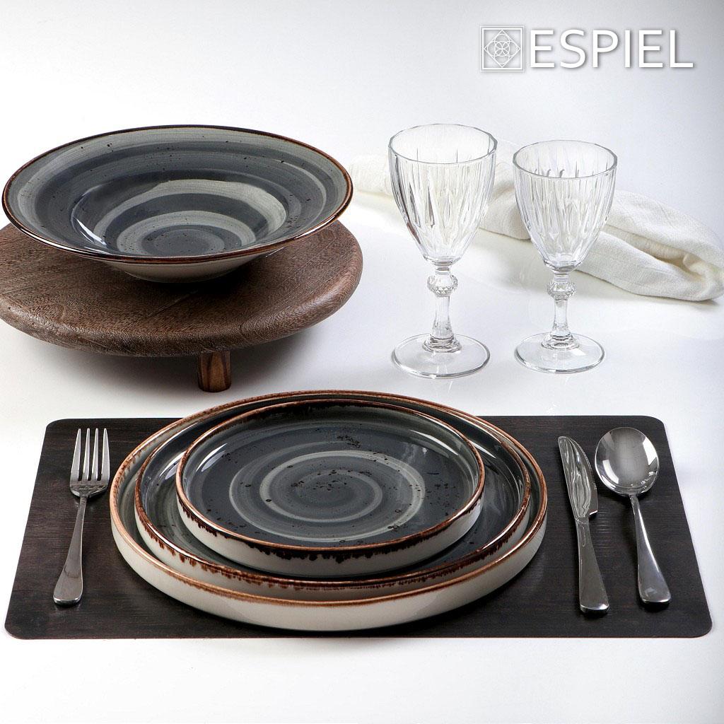 ESPIEL – STEP PRESENTATION TERRA GREY PLATE 21 CM