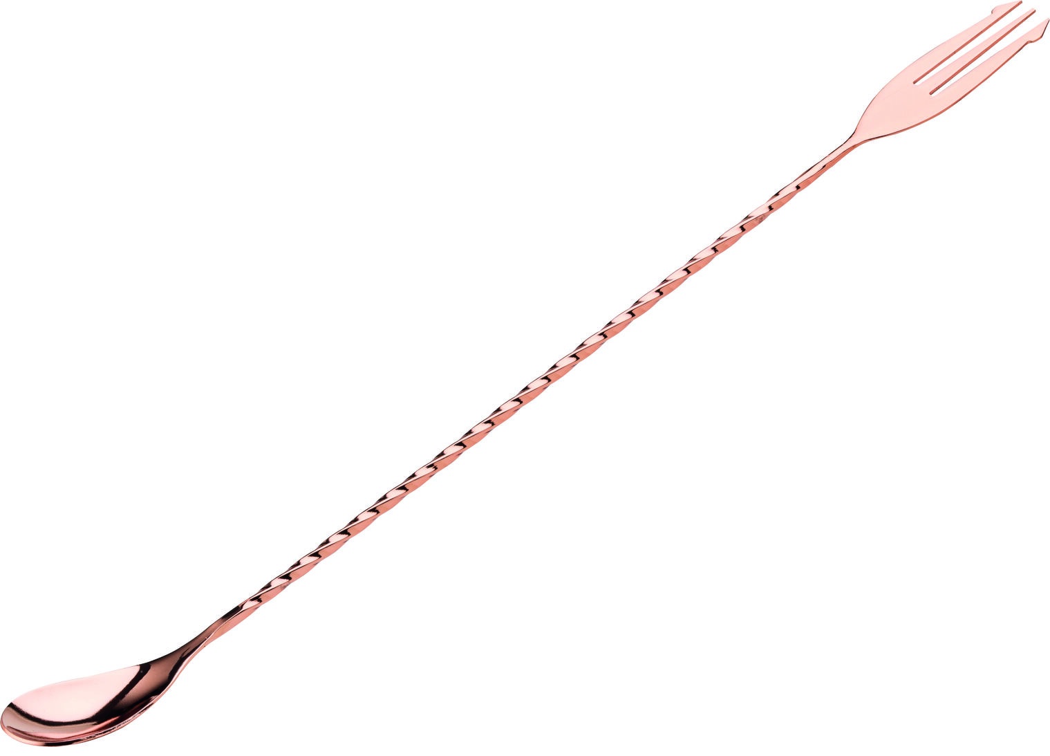 UTOPIA – FORK END COPPER COCKTAIL BAR SPOON 30 CM