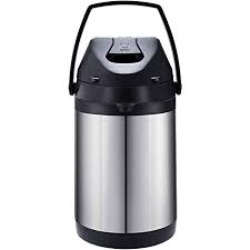 AIR POT WITH PUMP 3 LT INOX WITH BLACK TOP